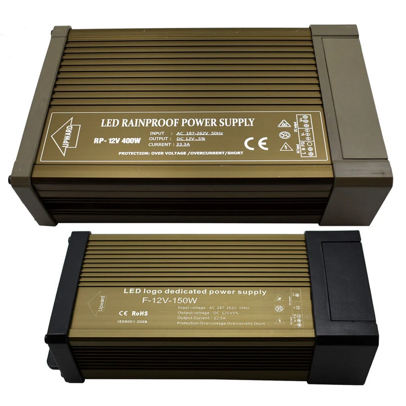 12V LED Netzteil IP45 – regenfester Aluminiumtrafo ~2566