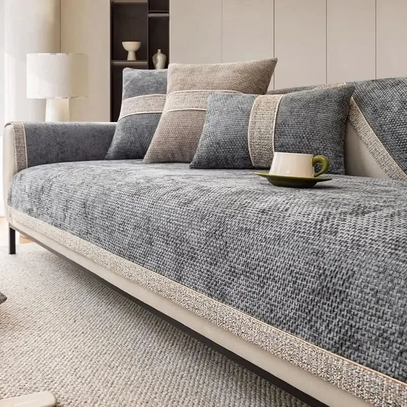 Antislip Bankhoes Polyester met Linnenlook voor Optimale Bescherming Comfort Stijlvol Woonkamer Interieur | Sansoti