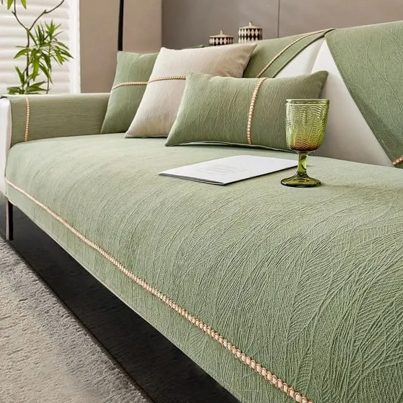 Antislip Bankhoes Polyester met Linnenlook voor Optimale Bescherming Comfort Stijlvol Woonkamer Interieur | Sansoti