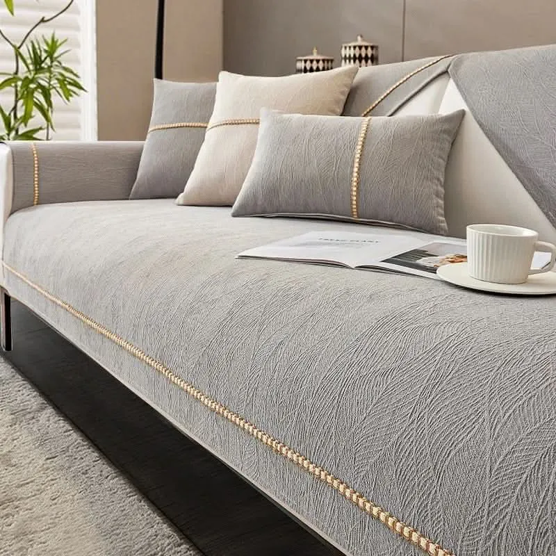 Antislip Bankhoes Polyester met Linnenlook voor Optimale Bescherming Comfort Stijlvol Woonkamer Interieur | Sansoti