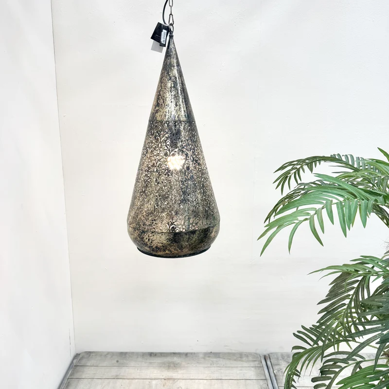 PTMD Moxie Lampe gold Metall Pendelleuchte Deckenlampe