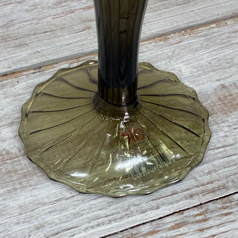 Kerzenständer Dunkelgrün Glas Ständer Curvy Deko Kerzenhalter 35cm