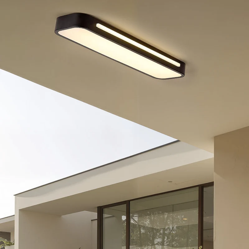 Strakke LED Plafondlamp Minimalistisch Design IJzer Acryl Moderne Verlichting Hal Woonkamer Eetkamer Slaapkamer | Sansoti