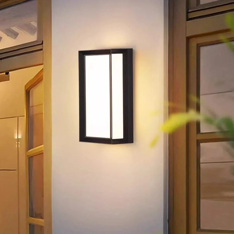 Buitenlamp LED Wandverlichting Bewegingssensor Mat Zwart Modern Waterdicht voor Tuin Terras Voordeur | Sansoti