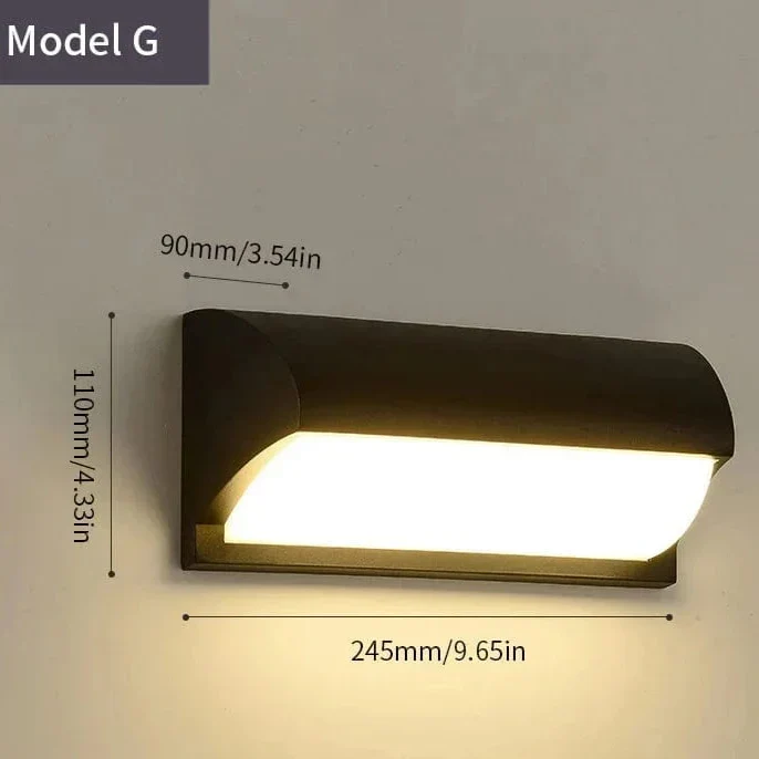 Buitenlamp LED Wandverlichting Bewegingssensor Mat Zwart Modern Waterdicht voor Tuin Terras Voordeur | Sansoti