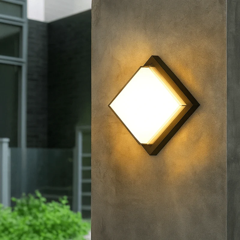 Buitenlamp LED Wandverlichting Bewegingssensor Mat Zwart Modern Waterdicht voor Tuin Terras Voordeur | Sansoti