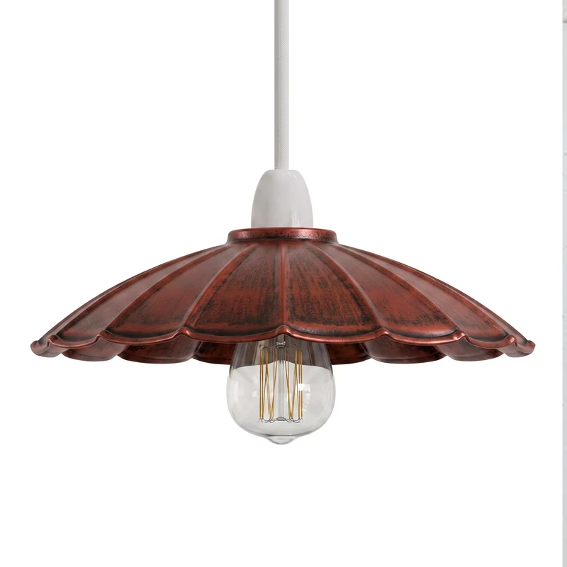 Retro Lampenschirm Metall Gewellt E27 | Ø22 cm ~1233