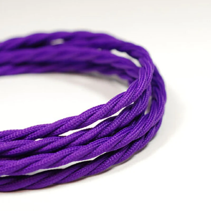 Vintage 2-adriges gedrehtes Seidenstoff kabel 0.75mm²:~1440