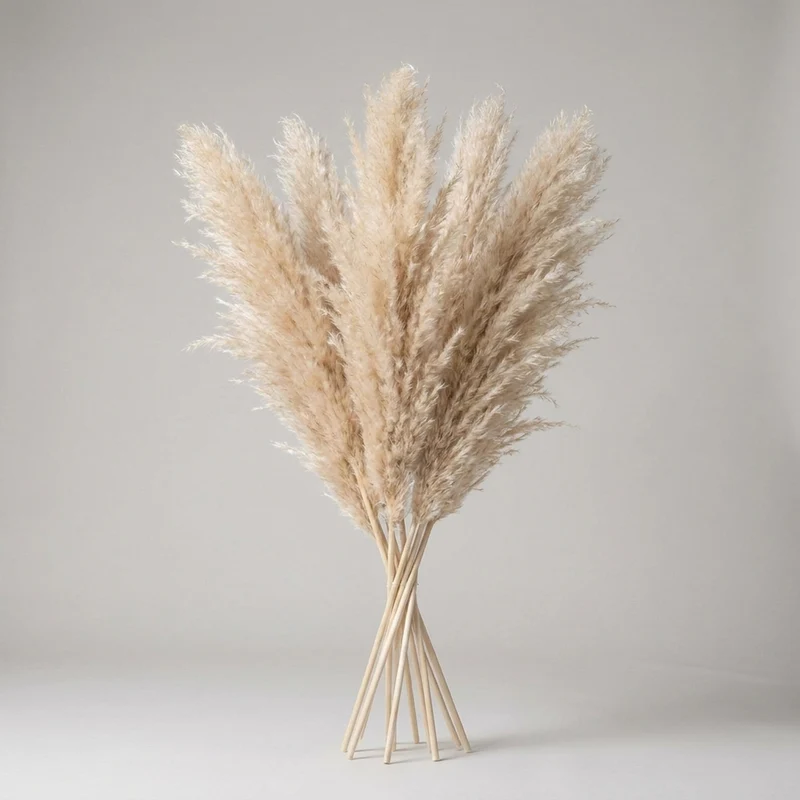 Decoratieve Pampasgrassen 65cm – Kunstdecoratie Boho Stijl voor Vaas Interieur Woonkamer Scandinavisch | Sansoti