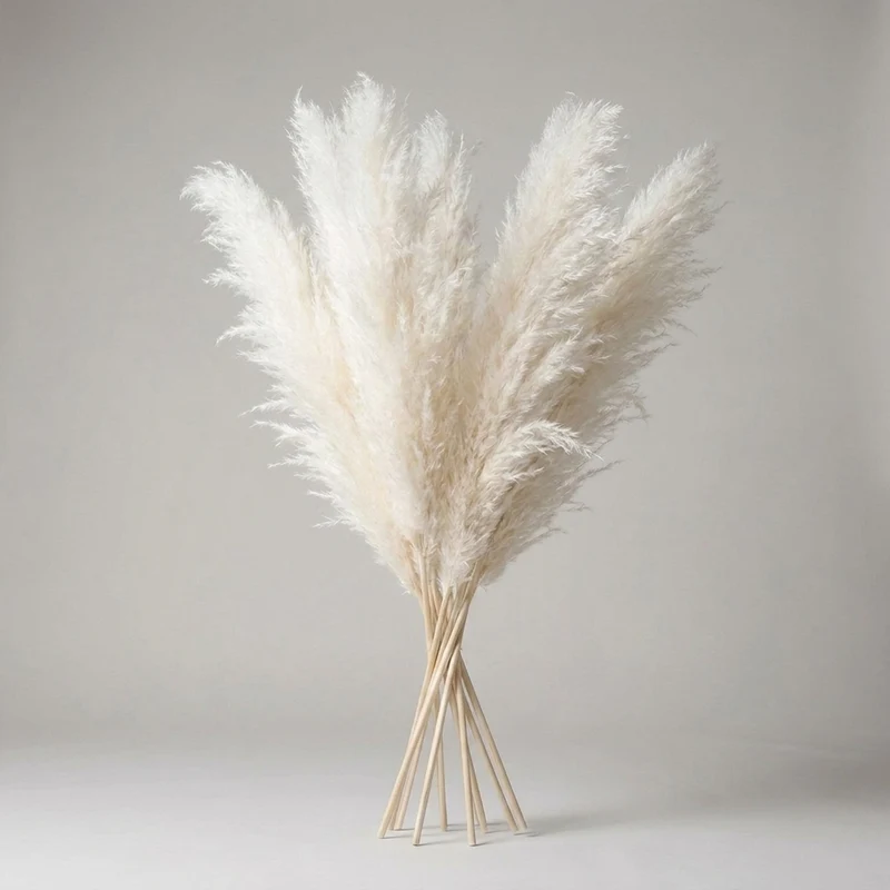 Decoratieve Pampasgrassen 65cm – Kunstdecoratie Boho Stijl voor Vaas Interieur Woonkamer Scandinavisch | Sansoti
