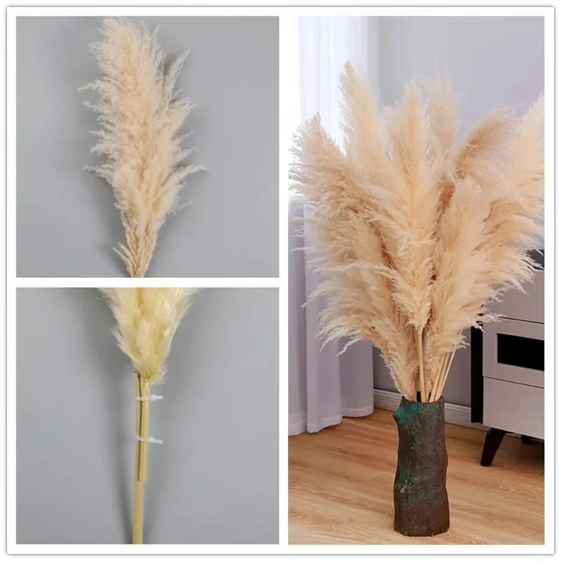 Decoratieve Pampasgrassen 65cm – Kunstdecoratie Boho Stijl voor Vaas Interieur Woonkamer Scandinavisch | Sansoti