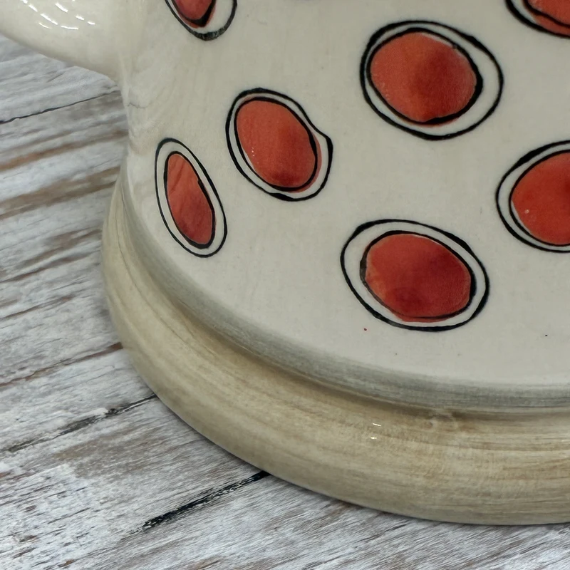 Jet Seasons Tasse 160ml Creme Rot Gepunktet Keramik