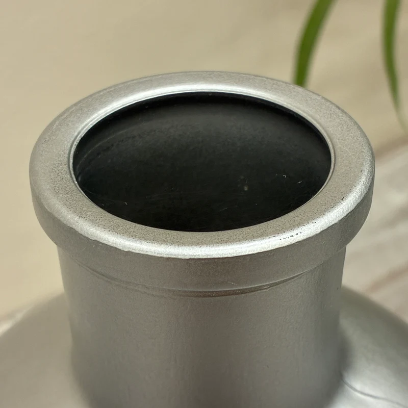 Countryfield Vase Silber Schwarz Matt Design Deko 27cm