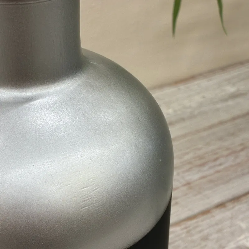 Countryfield Vase Silber Schwarz Matt Design Deko 27cm