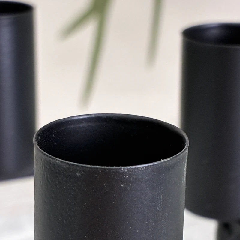 SENZA Kerzenhalter Zig Zag Schwarz Metall 5-flammig Deko Modern