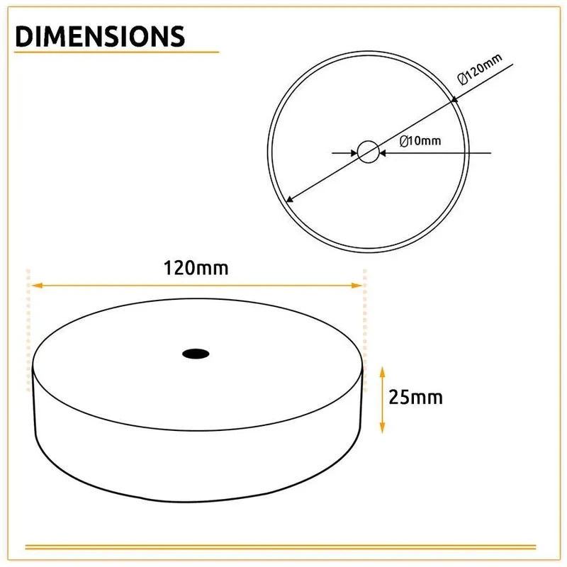 Vintage Deckenrosette 120x25mm Fur Pendelleuchte~1050