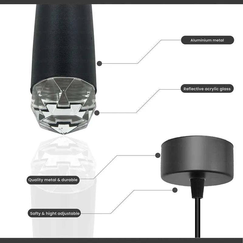 Moderne konische LED Aluminium Pendelleuchte/Industriebeleuchtung, Hängelampe für Wohn- und Esszimmer~2636