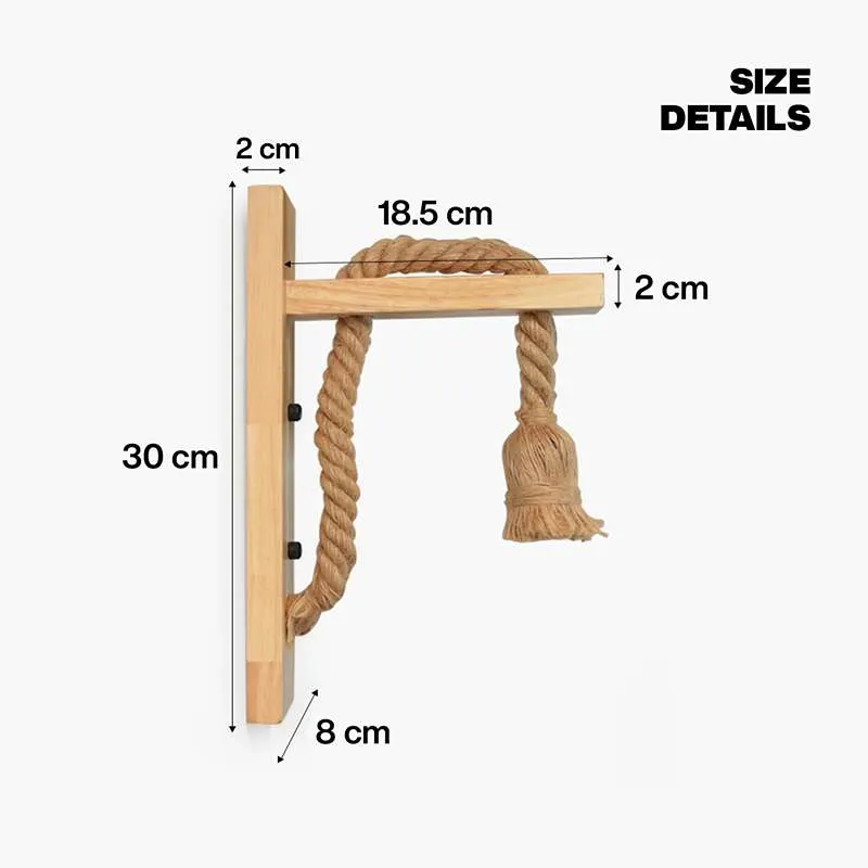 Wandlampe mit holz , Hanfseil,lampen für das Kinderzimmer~2635