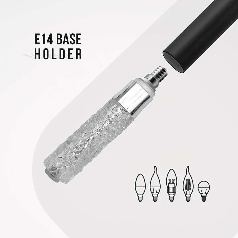 Moderne Zylindrische Pendelleuchte Schwarz Hängelampe~2631