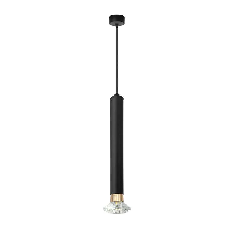 Moderne Zylindrische Pendelleuchte Schwarz Hängelampe~2631