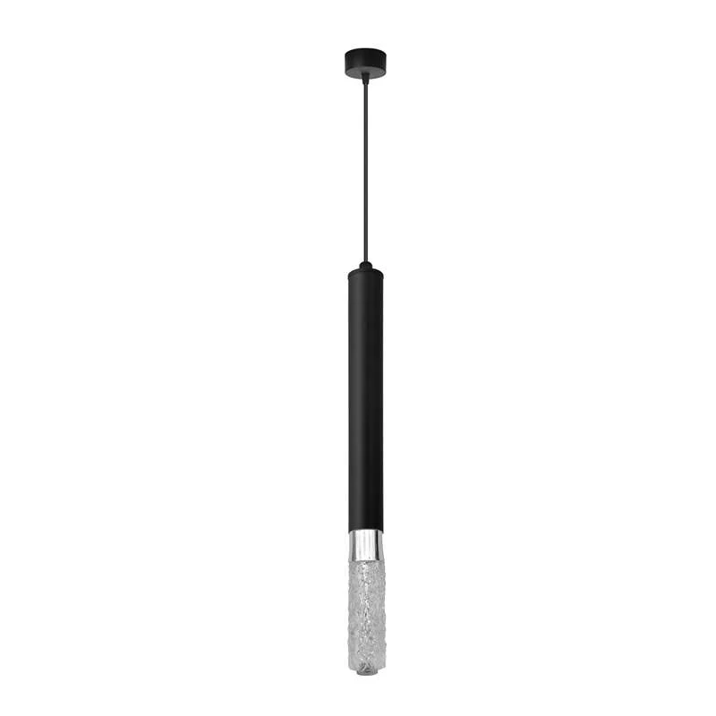 Moderne Zylindrische Pendelleuchte Schwarz Hängelampe~2631