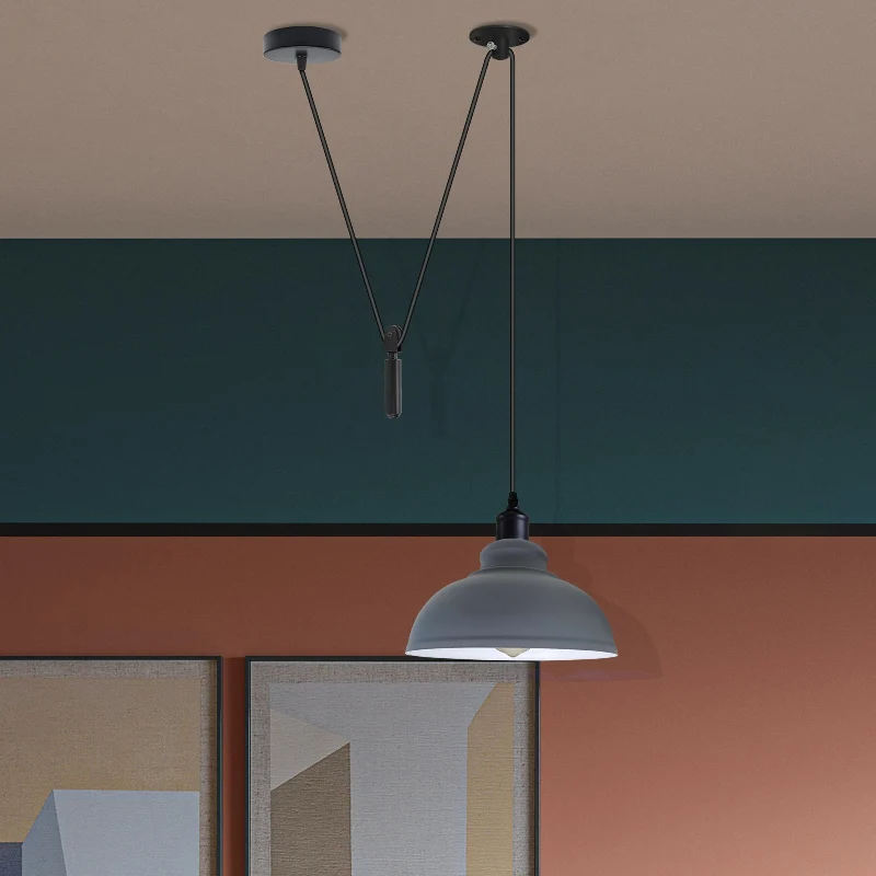 Industrial Pendelleuchte – Höhenverstellbar mit Seilzug, 29cm ~2850
