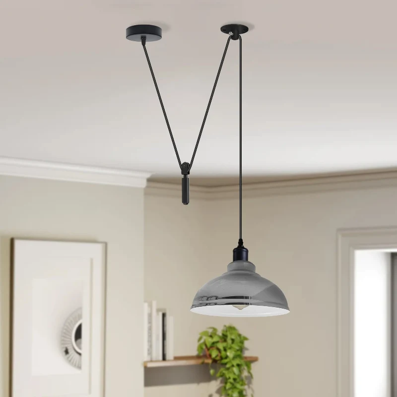 Industrial Pendelleuchte – Höhenverstellbar mit Seilzug, 29cm ~2850