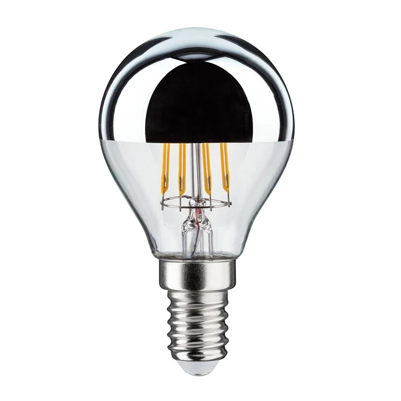 E14 4,8W LED Tropfen Kopfspiegel 2700K Dimmbar Silber