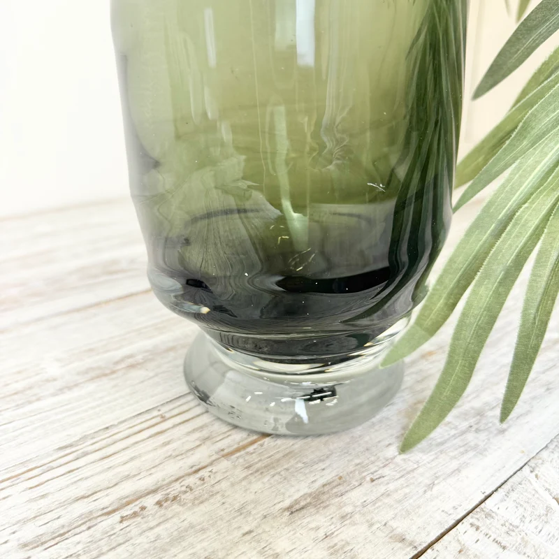 PTMD Diana Glasvase Hoch Zylindervase Dunkelgrün Vase