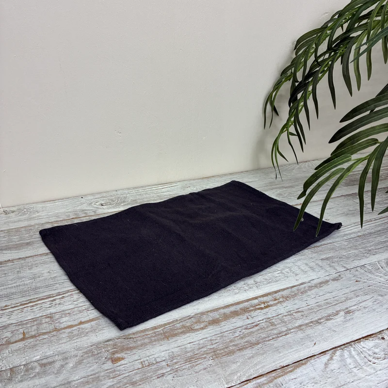 Platzdeckchen Baumwolle Grau 45x30 Neuware Deko Textilien