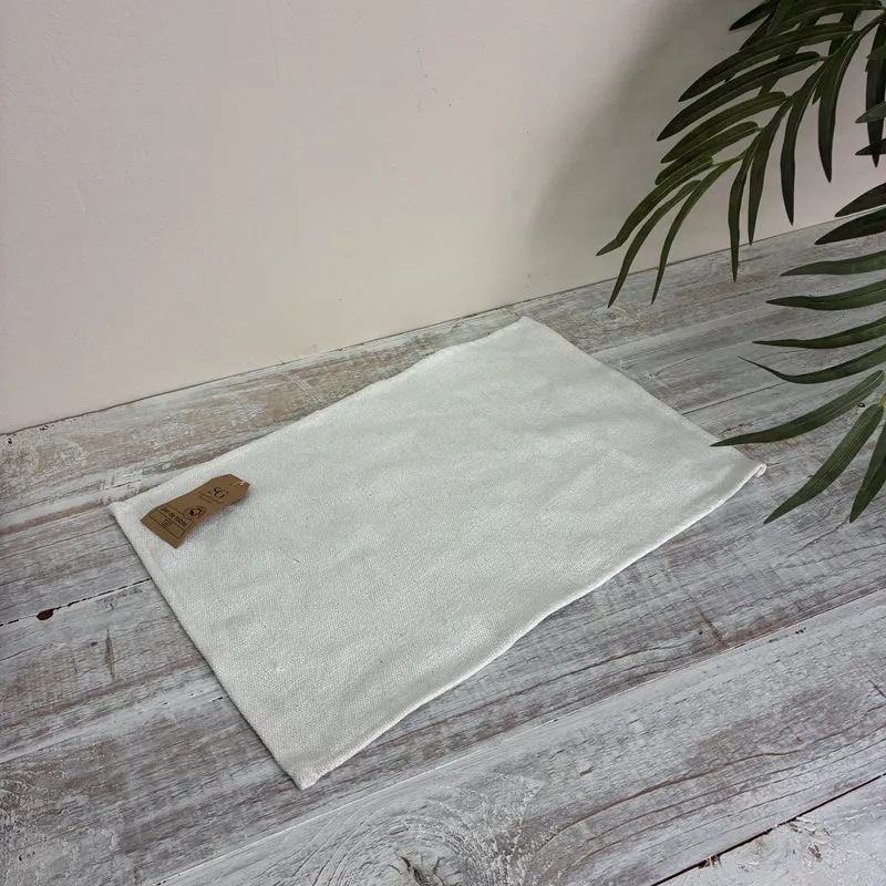 Platzdeckchen Baumwolle Weiß 45x30 Neuware Deko