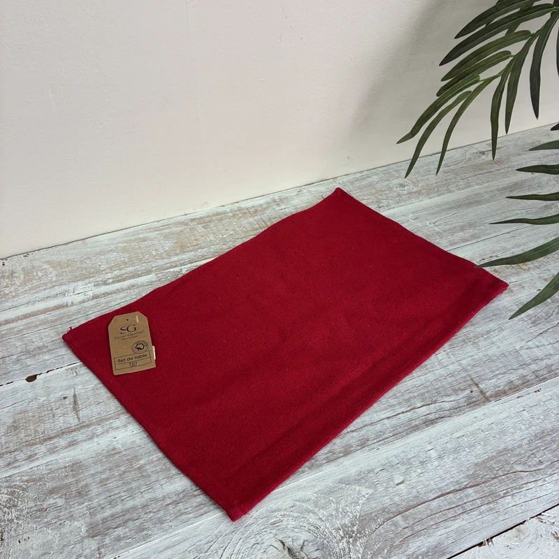 Platzdeckchen Baumwolle rot 45x30 Neuware Deko Textilien