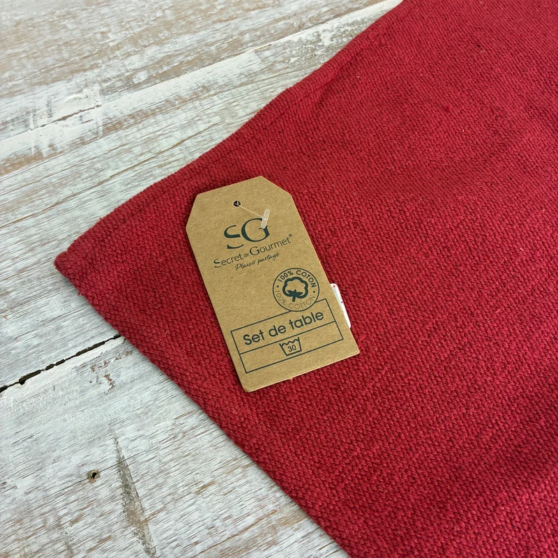 Platzdeckchen Baumwolle rot 45x30 Neuware Deko Textilien