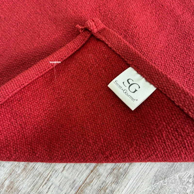 Platzdeckchen Baumwolle rot 45x30 Neuware Deko Textilien