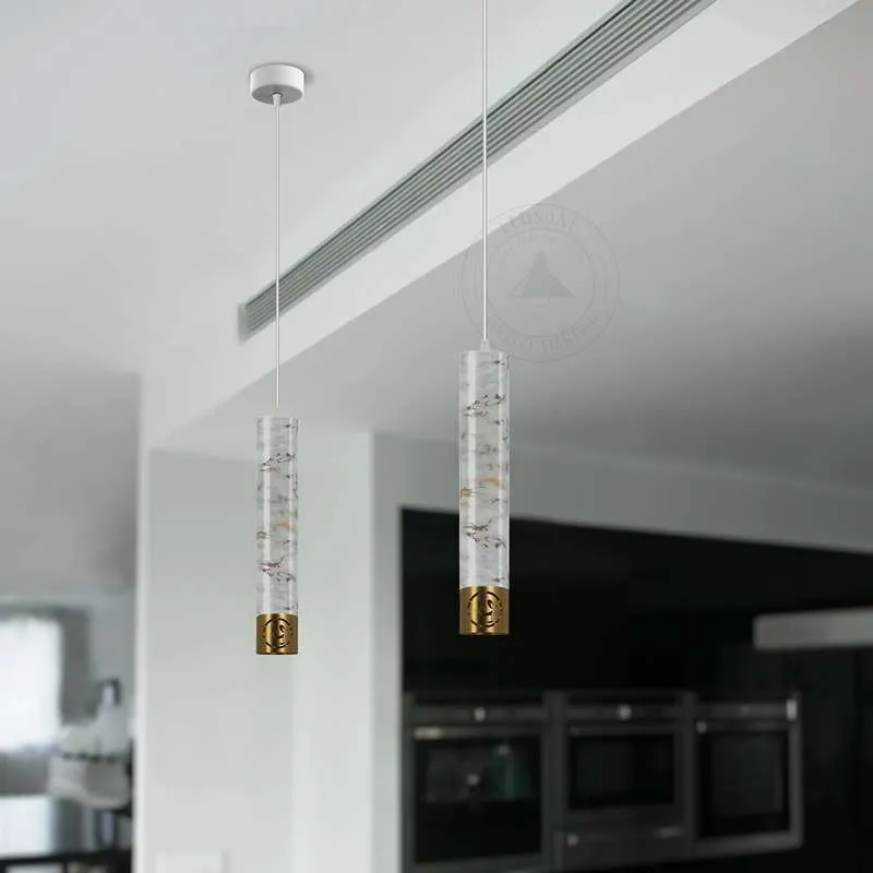 LED Langröhren Pendelleuchte Zylindrische Röhre GU10 Sockel~2628