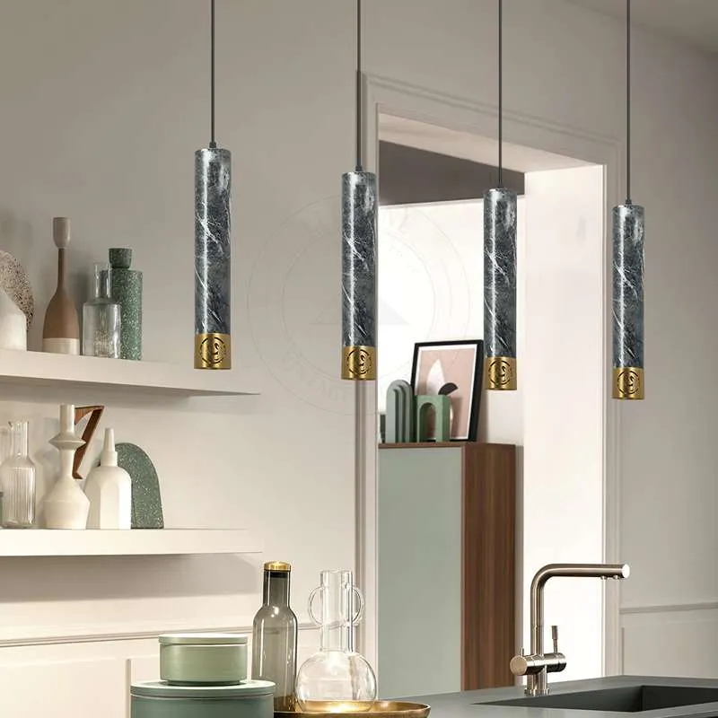 LED Langröhren Pendelleuchte Zylindrische Röhre GU10 Sockel~2628