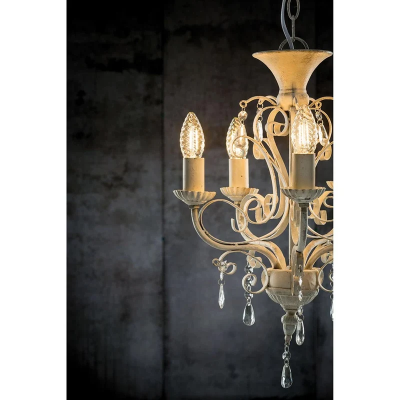 E14 2,6W Vintage LED Kerze gedrehtes Glas 2700K Klar