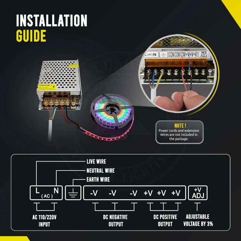LED Netzteil 24V 20A 480W Aluminium Transformator ~2442
