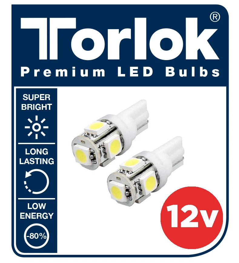 12 V T10 LED-Standlichtbirnen / 2er-Pack