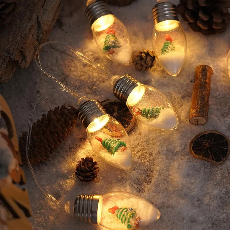 LED Lichtslingers met Kerstfiguren 10 Lampjes USB Aansluiting Feestverlichting Sfeervolle Decoratieve Lichtjes Binnen | Sansoti