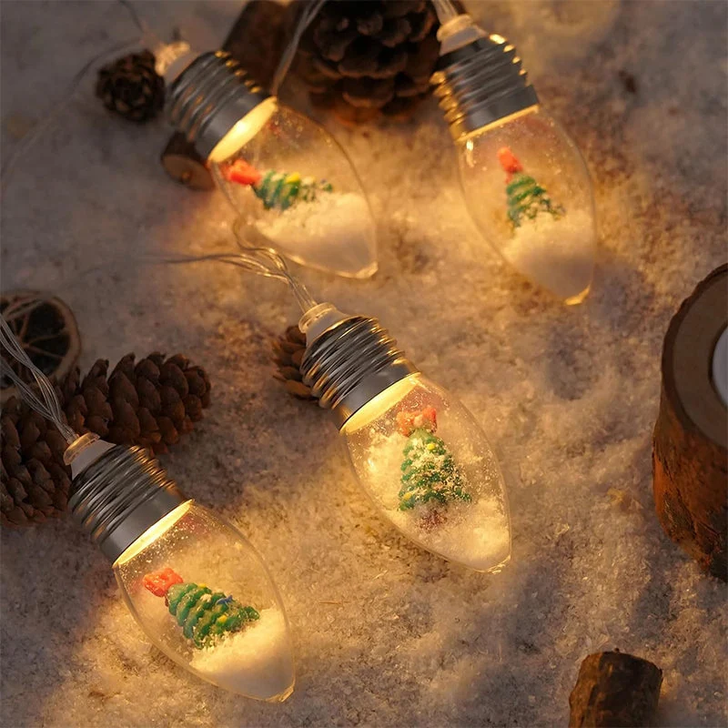 LED Lichtslingers met Kerstfiguren 10 Lampjes USB Aansluiting Feestverlichting Sfeervolle Decoratieve Lichtjes Binnen | Sansoti