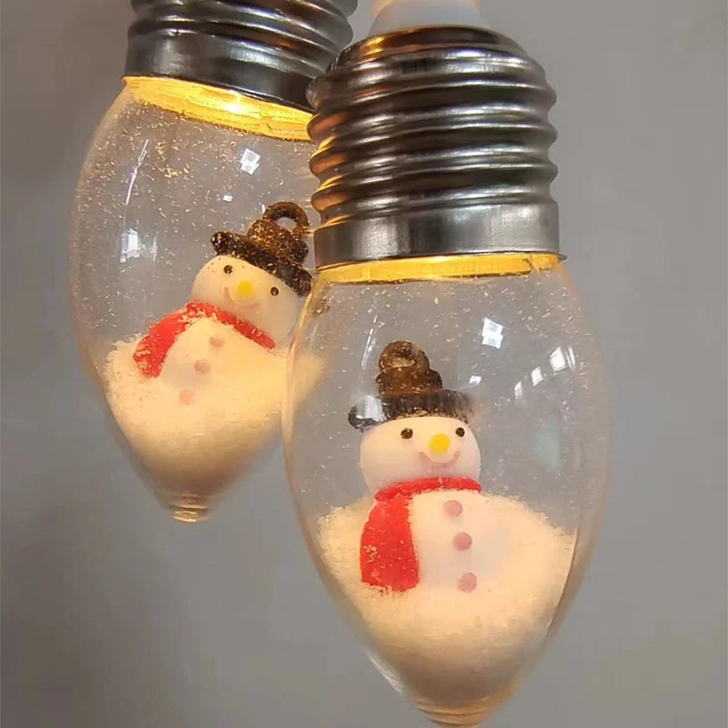 LED Lichtslingers met Kerstfiguren 10 Lampjes USB Aansluiting Feestverlichting Sfeervolle Decoratieve Lichtjes Binnen | Sansoti