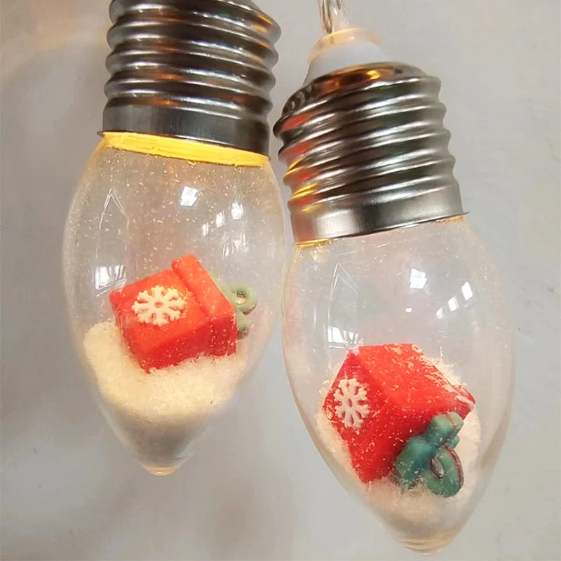 LED Lichtslingers met Kerstfiguren 10 Lampjes USB Aansluiting Feestverlichting Sfeervolle Decoratieve Lichtjes Binnen | Sansoti