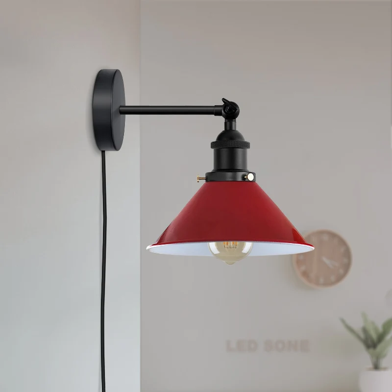 Rot wandleuchten LED mit kabel ,Stecker Wandlampen E27~2759