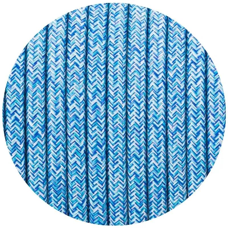 Pendelleuchte Kabel-Rund 3-adriges BlauTextilkabel~2776