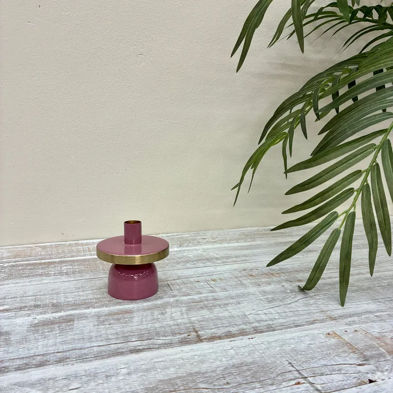 Countryfield Kerzenhalter Rosa Gold Deko Kerzenständer Modern