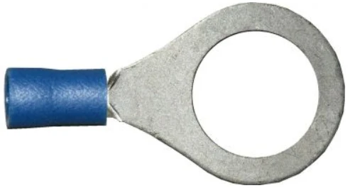 Blaue Ring-Crimpkabelschuhe 13 mm / 100er-Packung