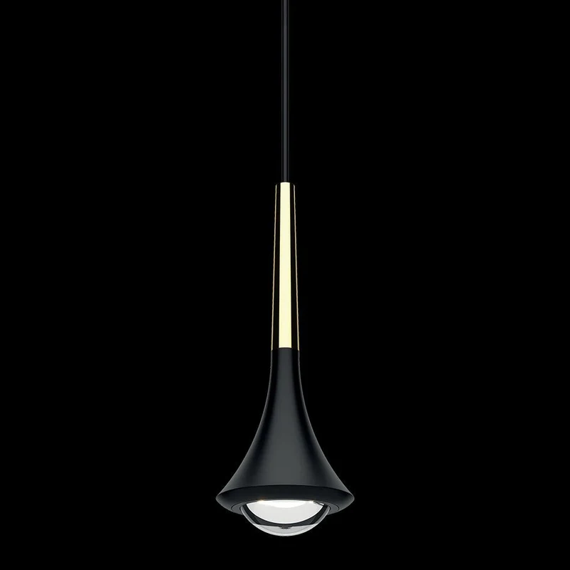 Lodes - Pendel Rain schwarz/gold LED 9W 2700K IP40 dimmbar ohne Baldachin