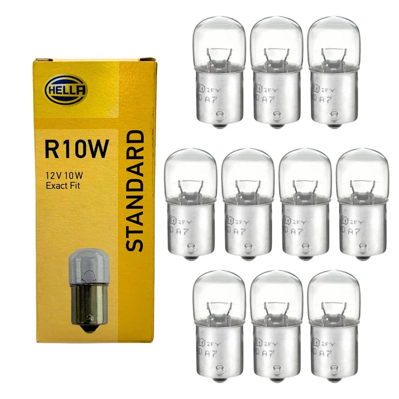 HELLA 12V 10W BA15s / SCC / 10er-Pack