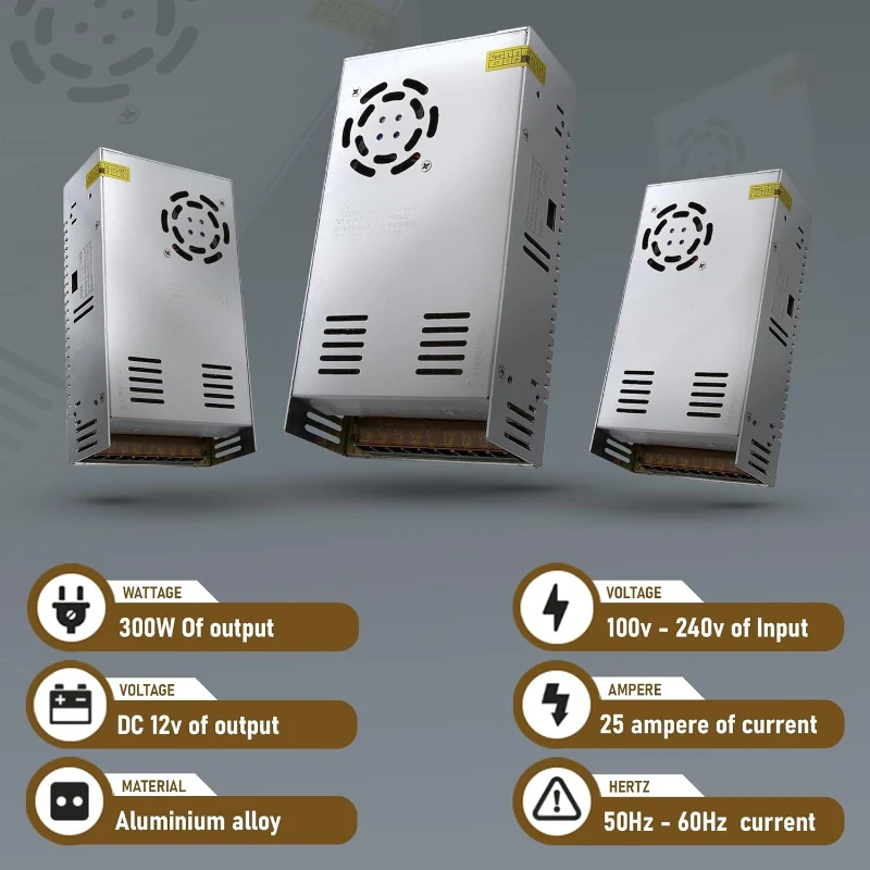 LED Trafos Schaltnetzteil 12V 300W 25A für LED Lampen ~2433